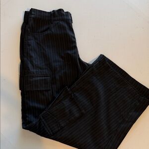 Urban Outfitters Wide Leg Pinstriped Cargo Pants Women’s Medium